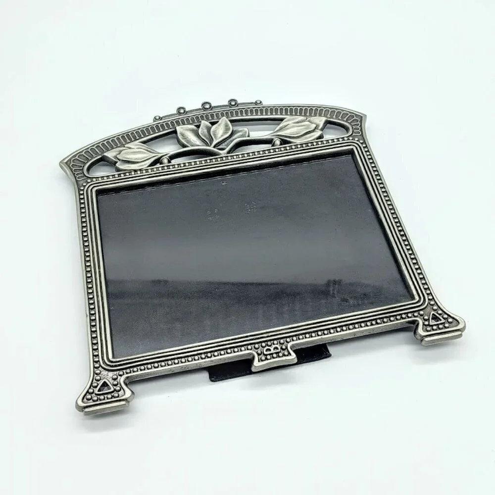 Vintage Weston Gallery Antique Floral Pewter Picture Frame